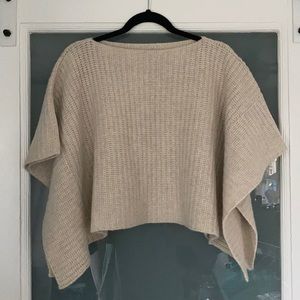 Henri Bendel ribbed cashmere cape